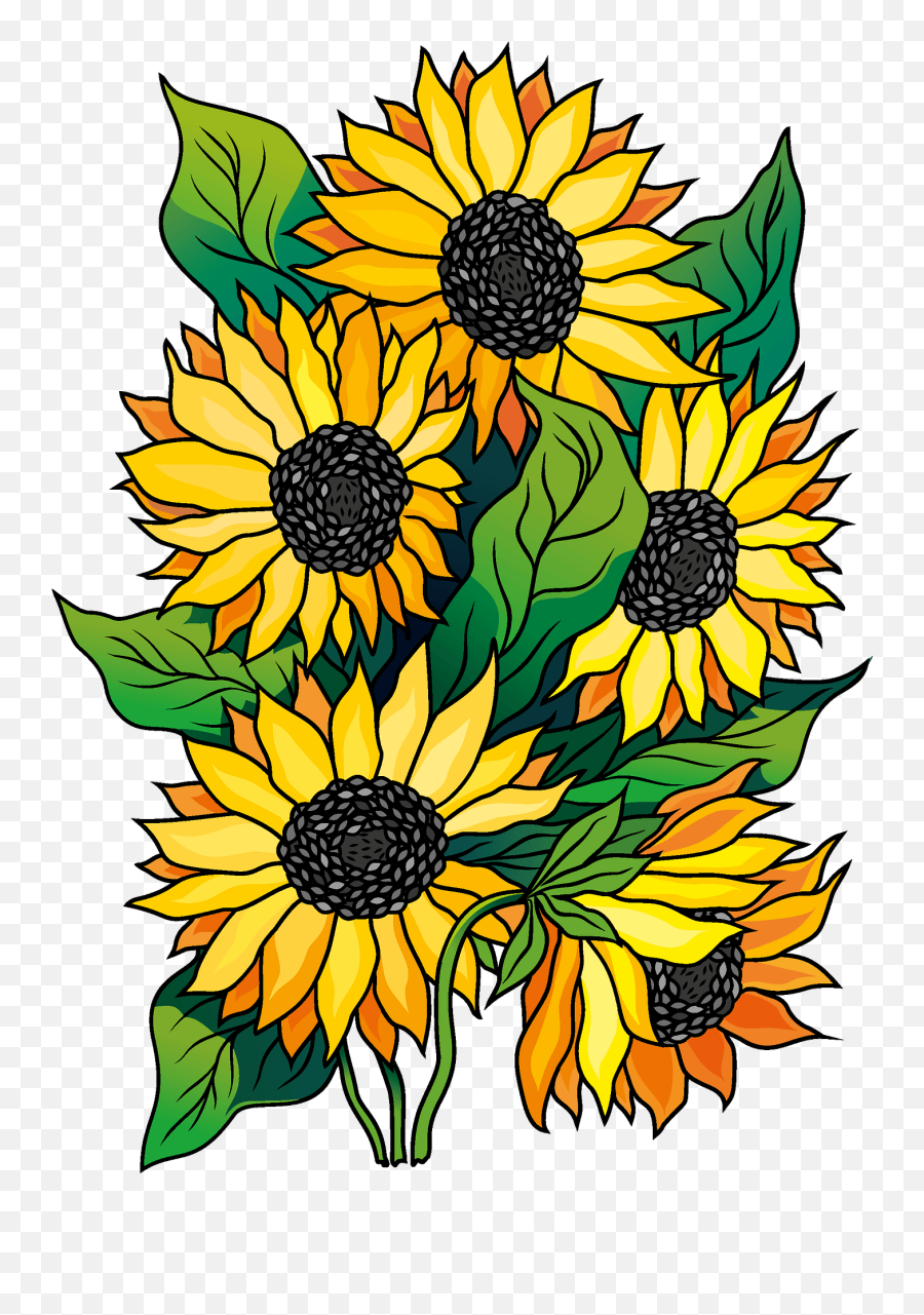 Sunflower Clipart - Comunidad Andina Emoji,Sunflower Clipart