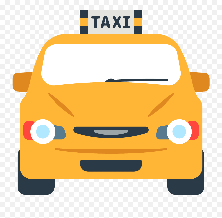 Oncoming Taxi Emoji Clipart - Clip Art,Taxi Clipart