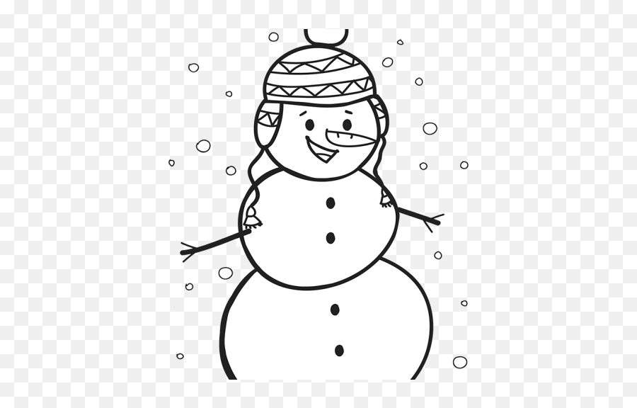 Cute Snowman Clipart Black And White - Transparent Background Snowman Clipart Black And White Emoji,Snowman Clipart