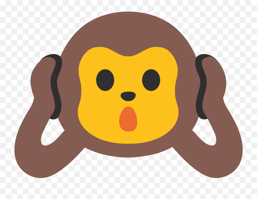 Hear - Monkey Covering His Ears Emoji Png,Hear Clipart