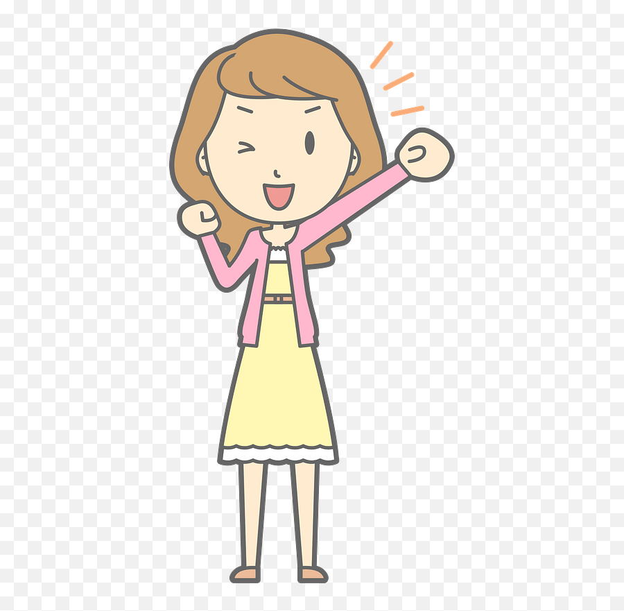 Woman Is Cheering Clipart - Happy Emoji,Cheer Clipart