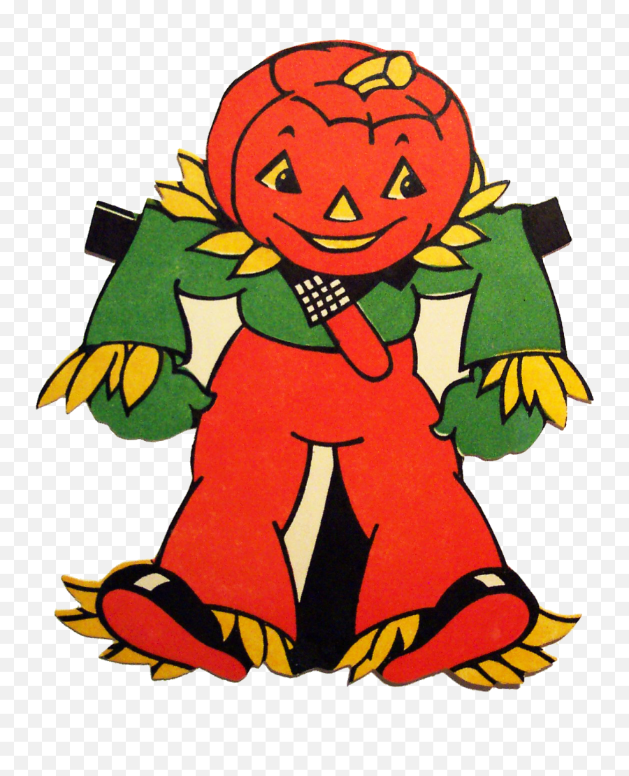 Retro Halloween Fun - Scarecrow Halloween Vintage Drawing Emoji,Vintage Halloween Clipart