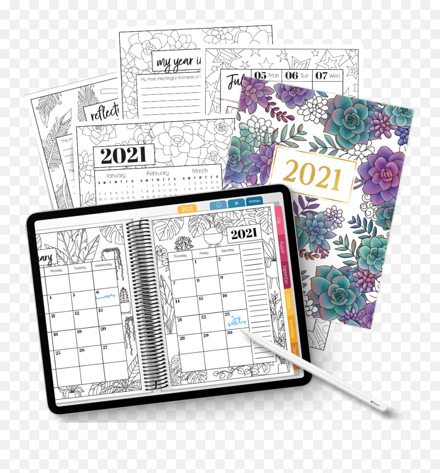 Free 2021 January Planner Printable Planner Free Sample - Coloring Planner 2021 Emoji,Planner Png