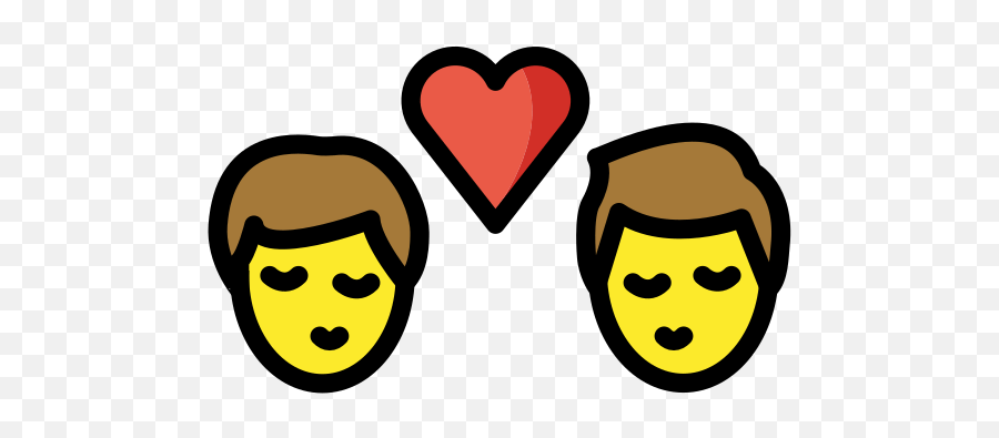 U200du200du200d Two Men Kissing - Emoji Meanings U2013 Typographyguru,Kissing Emoji Png