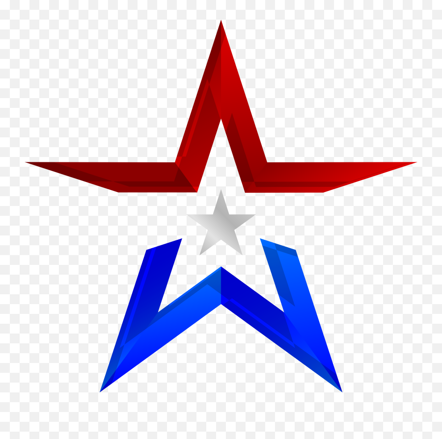 Usa Colors Star Transparent Png Clip - Transparent Usa Star Clipart Emoji,Usa Png