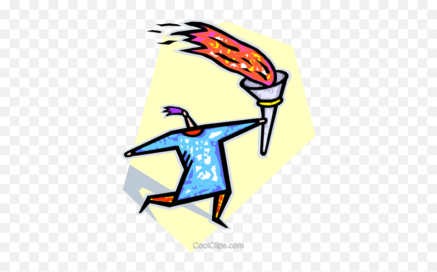 Olympic Torch Royalty Free Vector Clip Art Illustration - Sketch Emoji,Torch Clipart