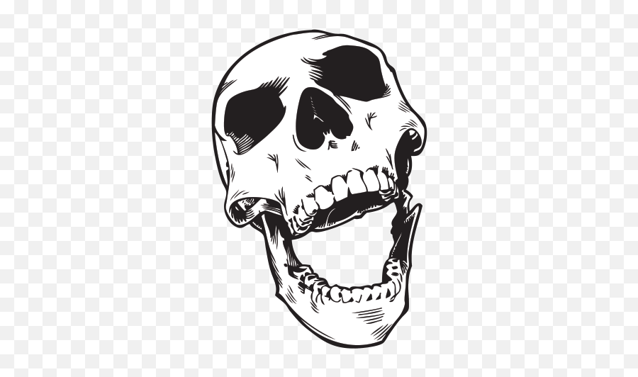 Printed Vinyl Skull Scream Stickers Factory - Transparent Laughing Skull Emoji,Skulls Png