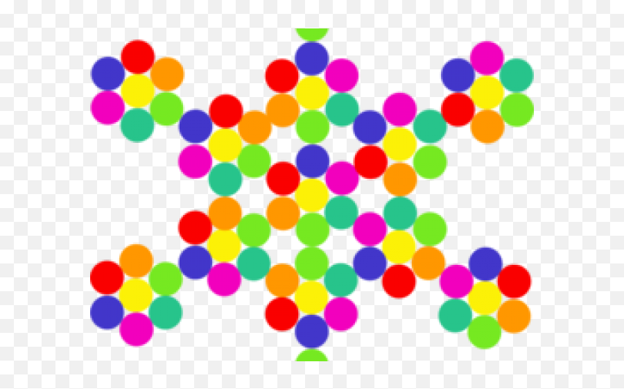 Snowflake Clipart Medium - Colored Snowflakes Transparent Dot Emoji,Snowflakes Clipart