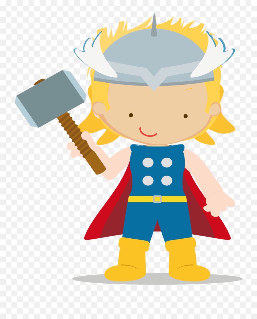 Superheroes Clipart Printable Superheroes Printable - Thor Cute Png Emoji,Superhero Clipart