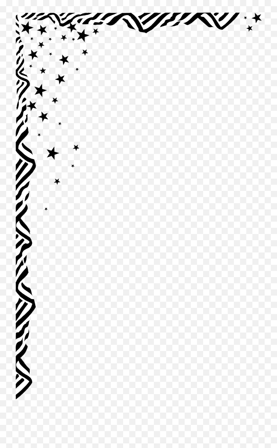 Star Border Png - July Border Black And White Emoji,Star Border Png