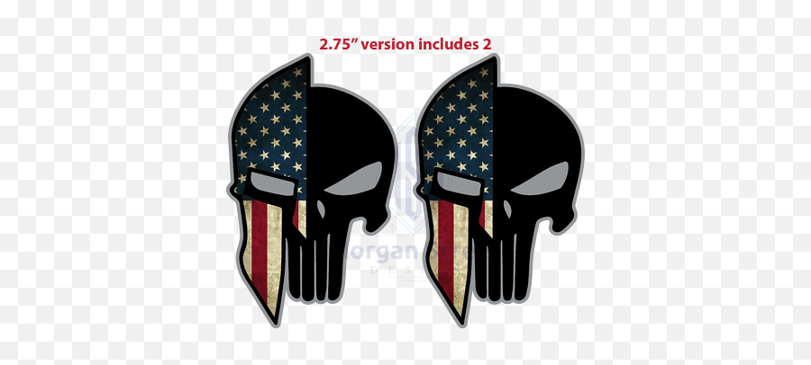 Two Yeti American Flag Punisher - Decal Emoji,Punisher Skull Clipart