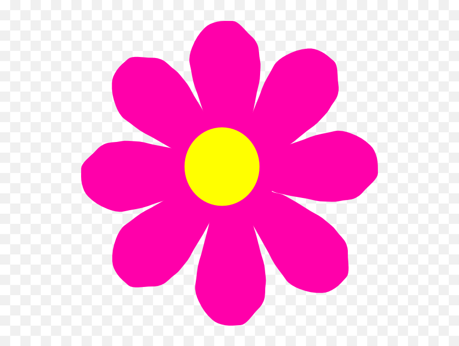 Pretty Pink Flower At Clkercom Vector - Pink Flower Clipart Emoji,Pretty Clipart