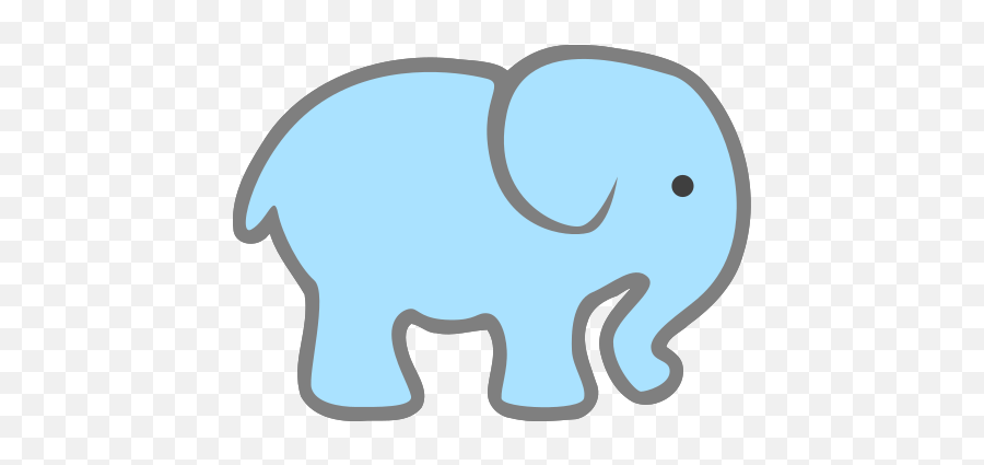 Free Clip Art Baby Boy - Cute Blue Elephant Clipart Emoji,Baby Boy Clipart