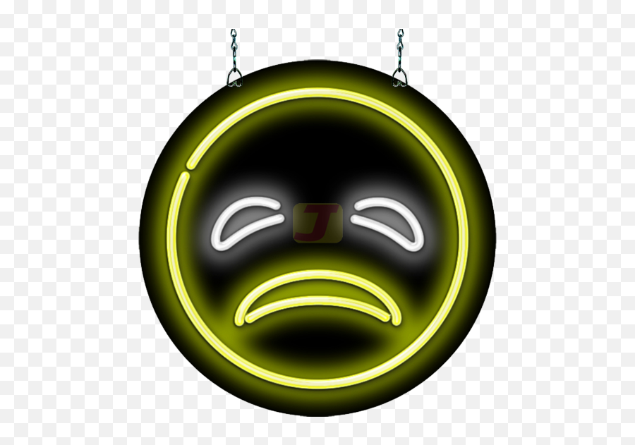 Sad Face Emoji Neon Sign,Sad Face Emoji Transparent