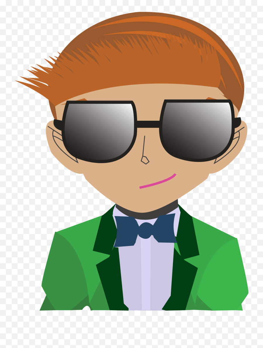 Download Evan Smiling While Wearing Sunglasses - Cartoon Png Emoji,Cartoon Sunglasses Png