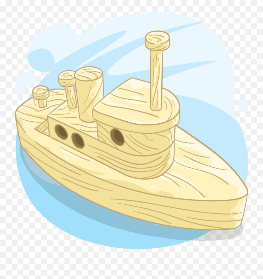 Download Wooden Boat - Illustration Png Image With No Emoji,Steamboat Clipart