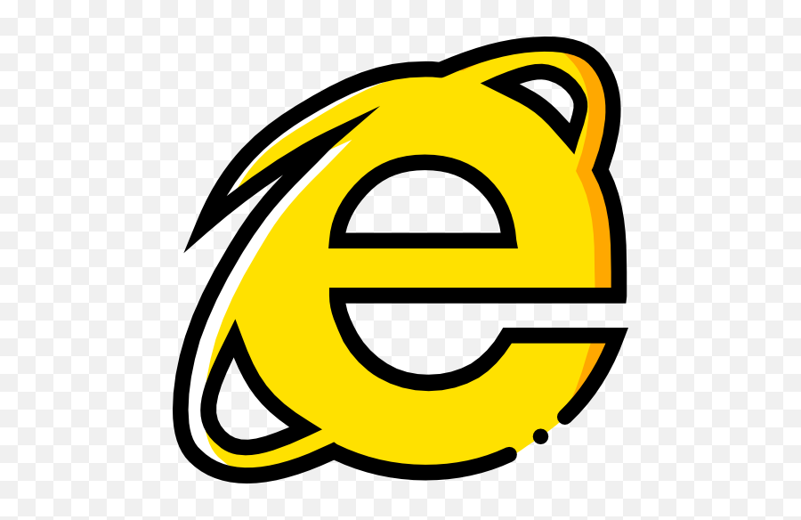 Internet Explorer - Yellow Internet Explorer Icon Emoji,Internet Explorer Logo