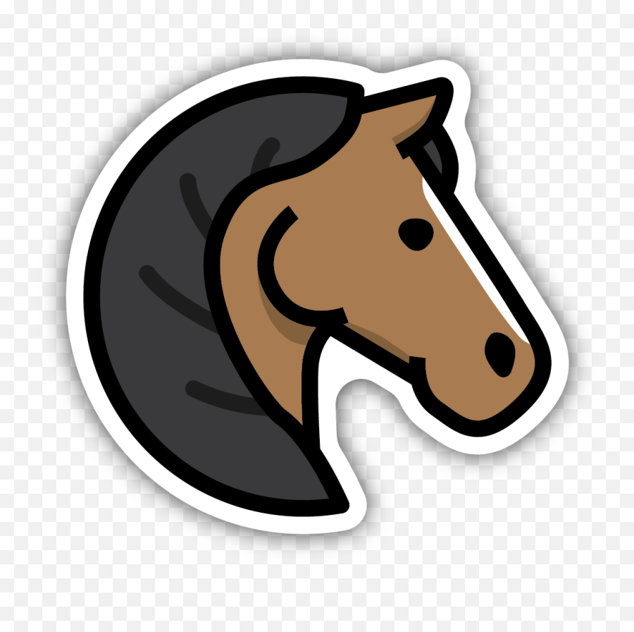 Horse Head Sticker - Horse Head Sticker Emoji,Horse Transparent