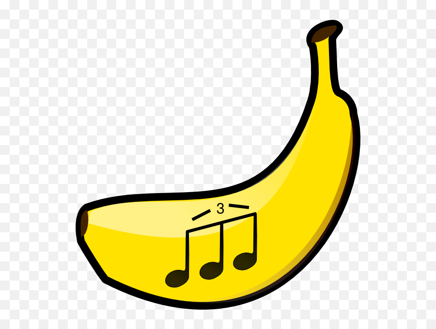 Hd Banana Triplet Notes Clipart Png - Quaver Triplets Clipart Emoji,Banana Clipart