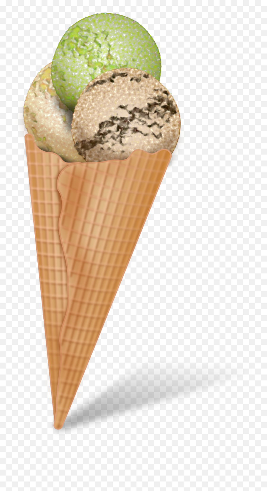 Free Ice Cream Cone Clip Art 2 - Wikiclipart Solid Figure Of Ice Cream Cone Emoji,Cone Clipart