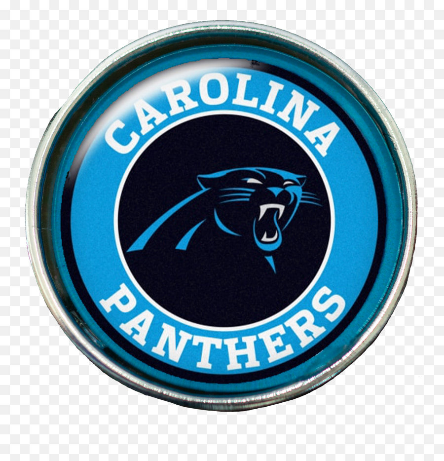 20mm Carolina Panthers Nfl Football Logo Snap Charms Tropicaltrinkets - Carolina Panthers Emoji,Carolina Panthers Logo