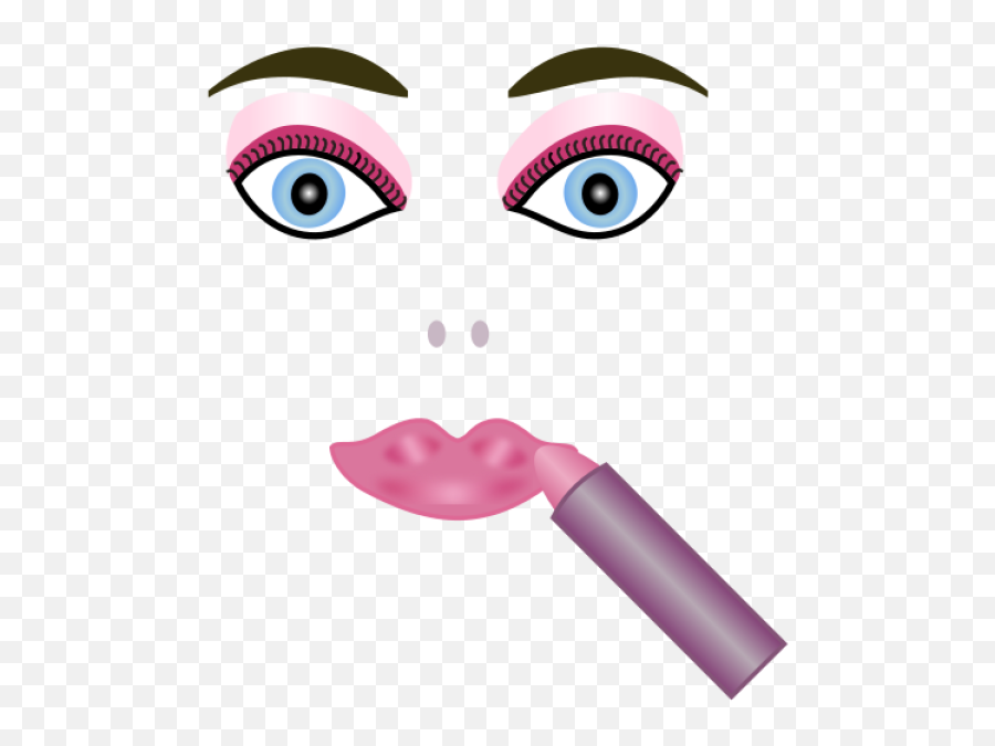 Pinkeyelash Extensionseye Png Clipart - Royalty Free Svg Png Transparent Makeup Face Clip Art Emoji,M.a.c.cosmetics Logo