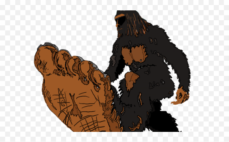 Bigfoot Clipart Transparent - Illustration Hd Png Download Fictional Character Emoji,Sasquatch Clipart