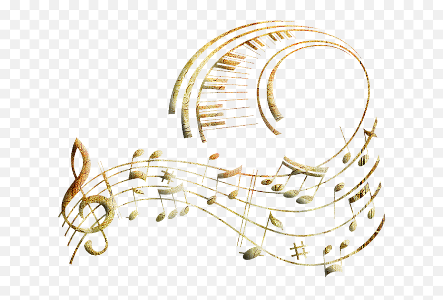 Music Note Clipart - Gold Music Notes Png Transparent Png Adornos Para Diplomas Png Emoji,Music Note Png