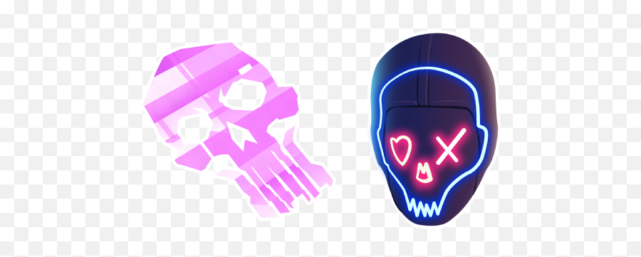 Fortnite Holo Skull And Party Trooper - Fortnite Mouse Cursor Emoji,Skull Trooper Png