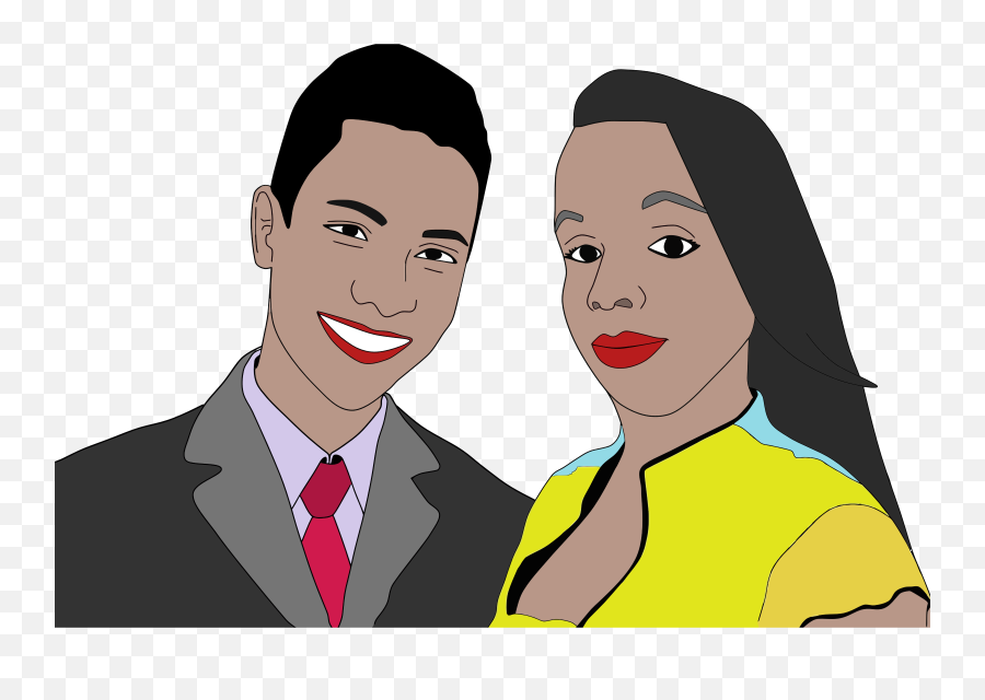 A Man And A Woman Clipart Free Png - Man And Woman Face Clip Art Emoji,Woman Clipart