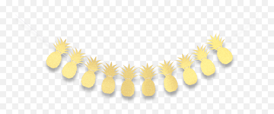 Download Gold Glitter Pineapple Garland - Transparent Image Transparent Background Gold Pineapple Emoji,Pineapple Transparent