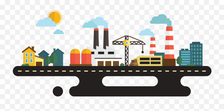 City Clipart Industrial City Picture - Infrastructure Clip Art Transparent Emoji,City Clipart