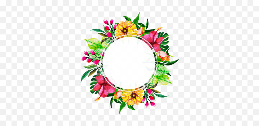 Download Floral Free Png Transparent - Floral Frame For Birthday Emoji,Floral Clipart