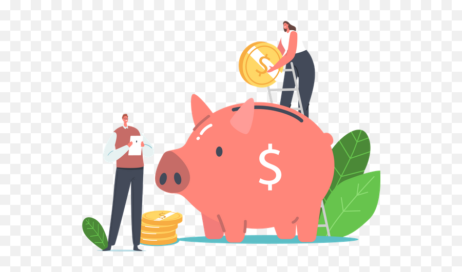 Best Premium Piggy Bank Illustration Download In Png Emoji,Piggy Bank Transparent Background