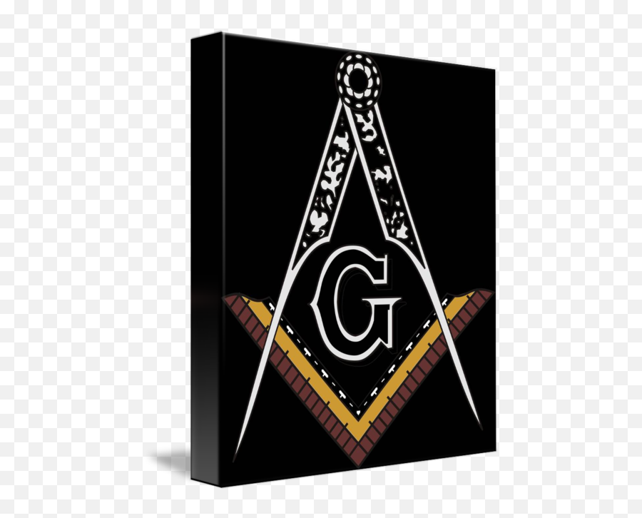 Masonic Square And Compass Of Blue Lodge Freemason By Alan Ammann - Masonic Compass And Square Painting Emoji,Freemason Logo